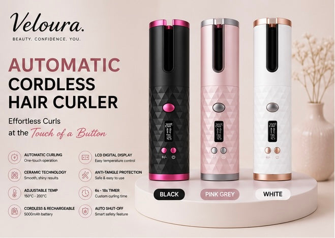 Veloura Automatic Cordless Hair Curler