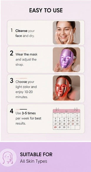 Veloura™ LED Light Therapy Face Mask | 7-Color Skin Rejuvenation
