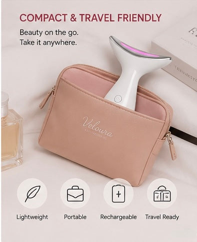Veloura™ EMS Neck & Face Sculpting Device | LED Beauty Massager