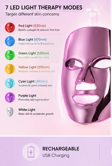 Veloura™ LED Light Therapy Face Mask | 7-Color Skin Rejuvenation
