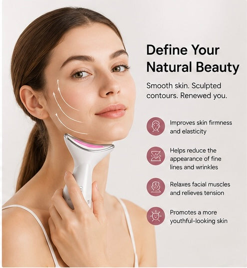 Veloura™ EMS Neck & Face Sculpting Device | LED Beauty Massager