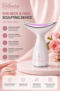 Veloura™ EMS Neck & Face Sculpting Device | LED Beauty Massager