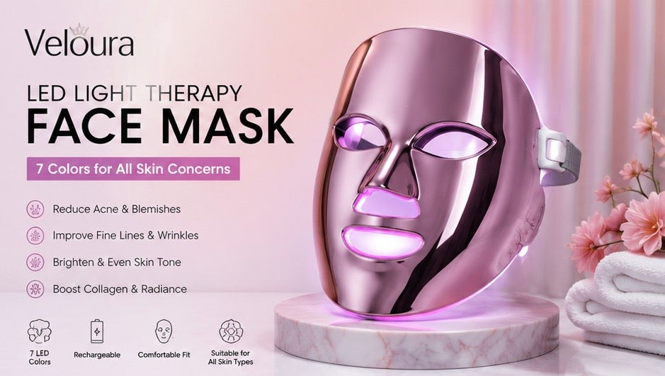 Veloura™ LED Light Therapy Face Mask | 7-Color Skin Rejuvenation