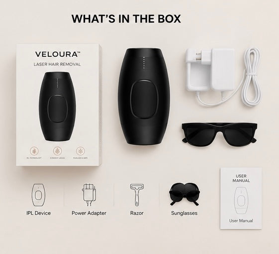 Veloura™ IPL Laser Hair Removal Device | Permanent Hair Reduction | Professional At-Home Hair Removal